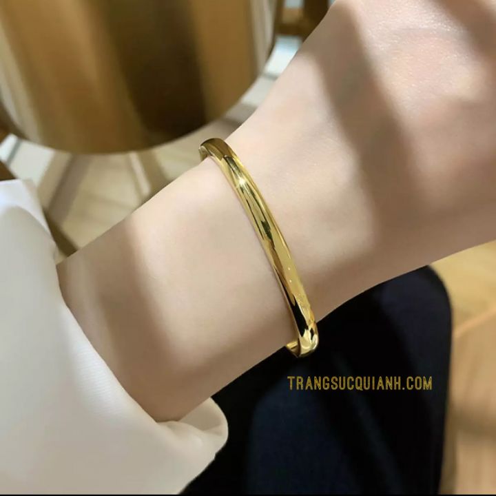 Vòng Tay Titan Trơn Không Đen Gỉ