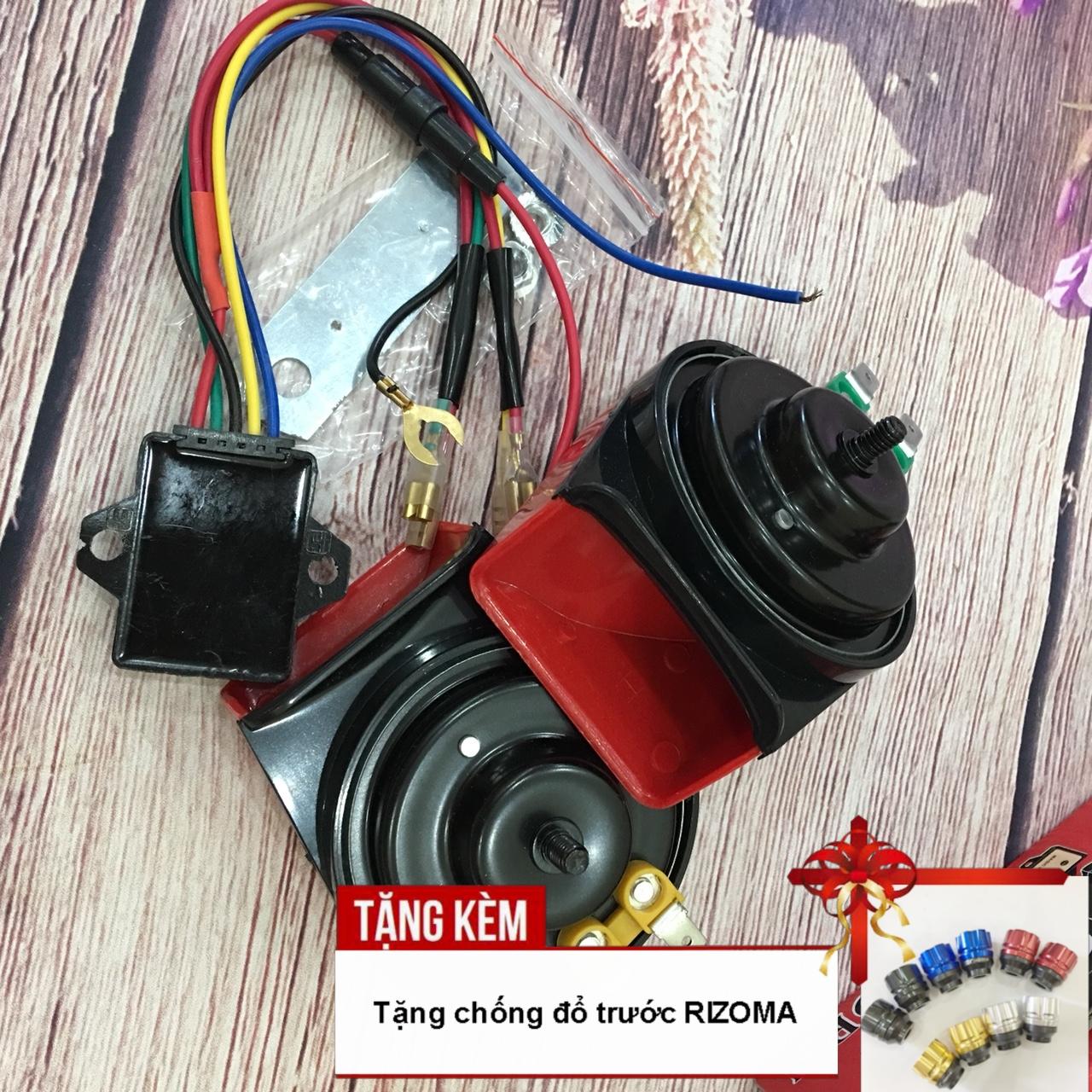 Vui tai với bộ còi ngân HORN cho ô tô, xe máy đậm chất chơi G96-6- TẶNG CHỐNG ĐỔ TRƯỚC RĂNG CƯA