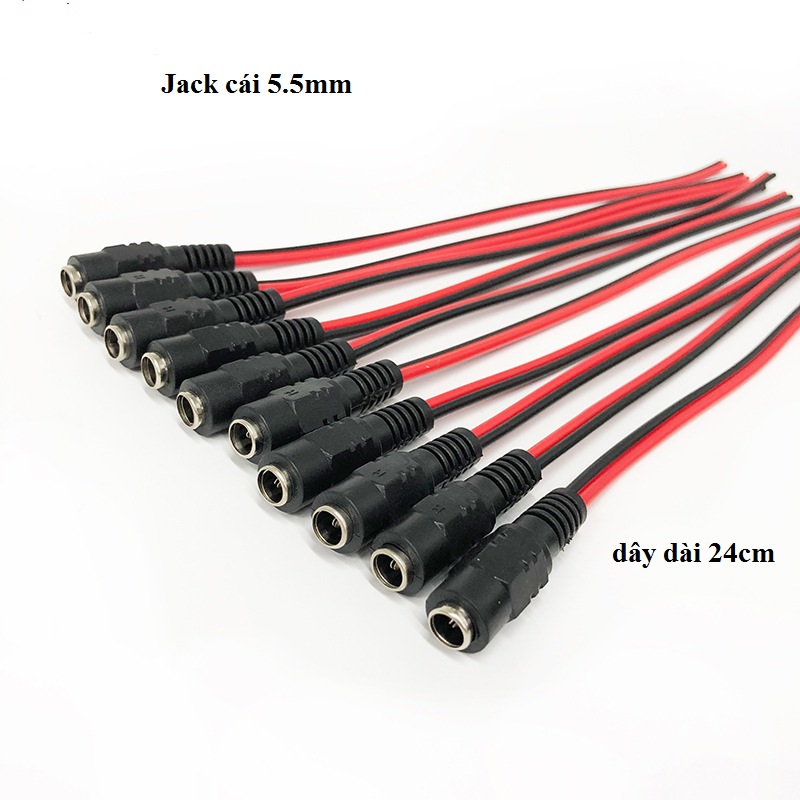 Dây Nguồn có Jack DC 5.5x2.1mm - 2 cặp Đực + cái