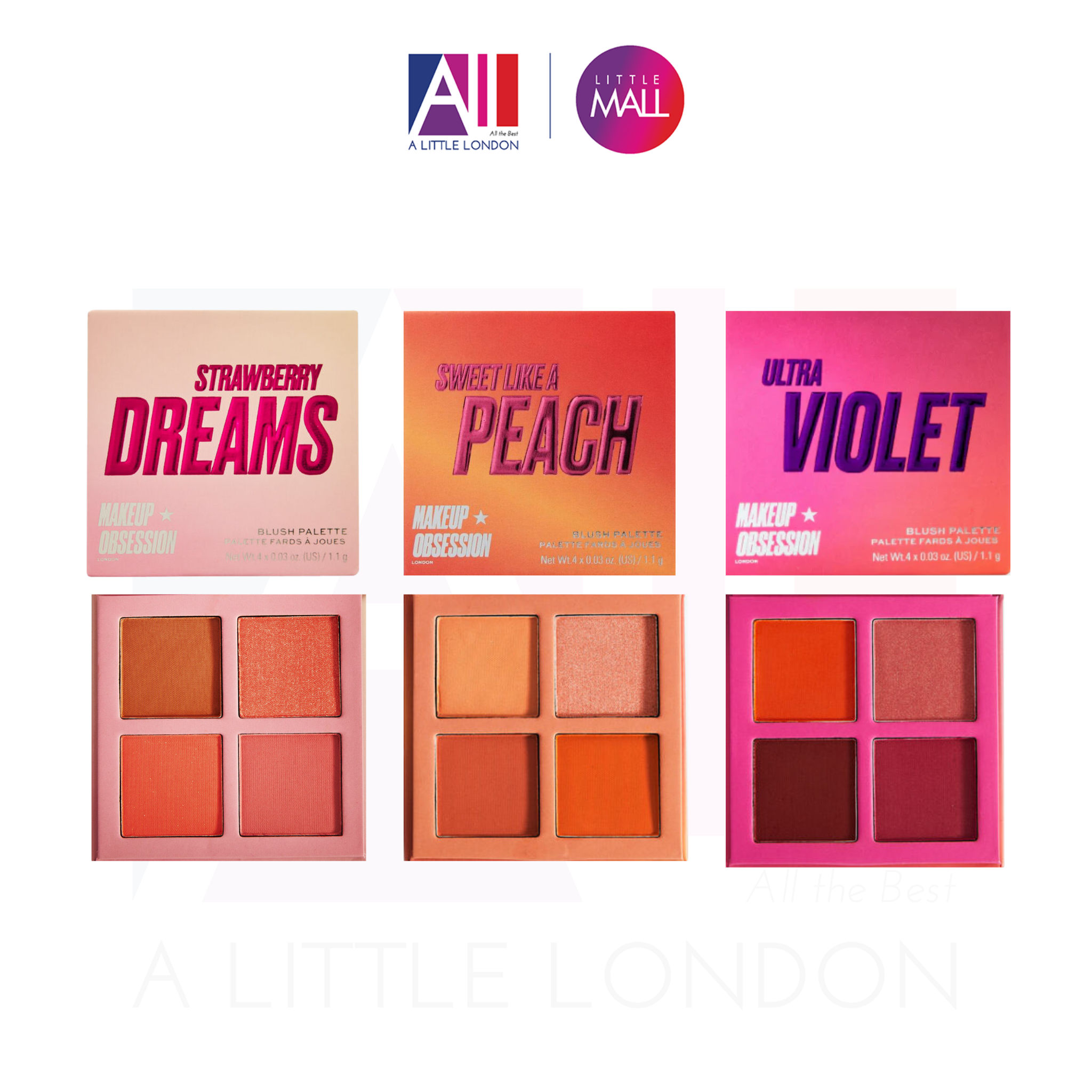 Bảng phấn má Revolution Blush Palette Makeup Obsession (Bill Anh)