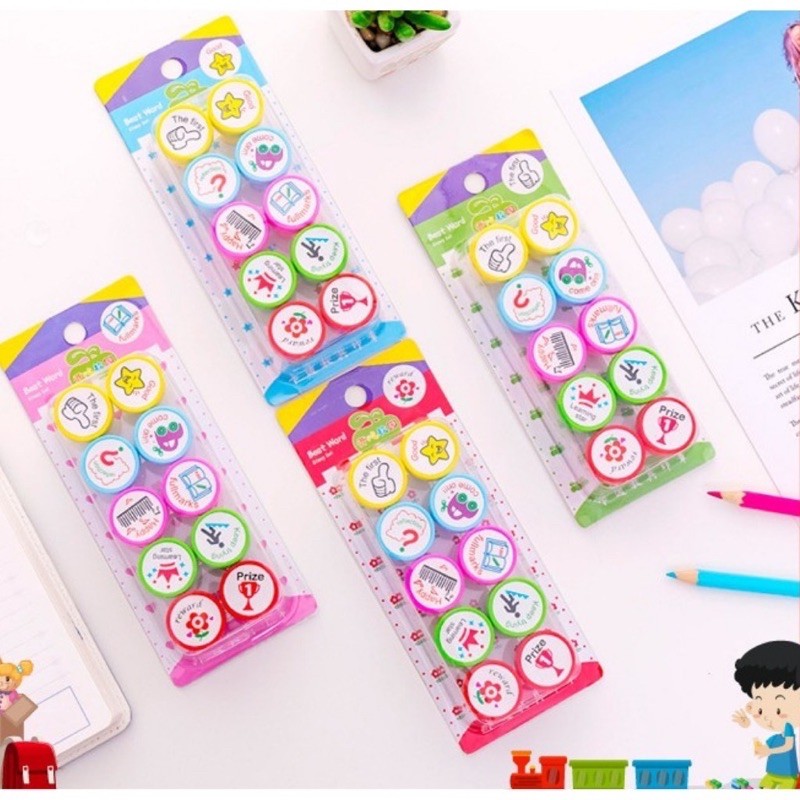 Combo 10 Con Dấu Khen Thưởng Dành Cho Bé