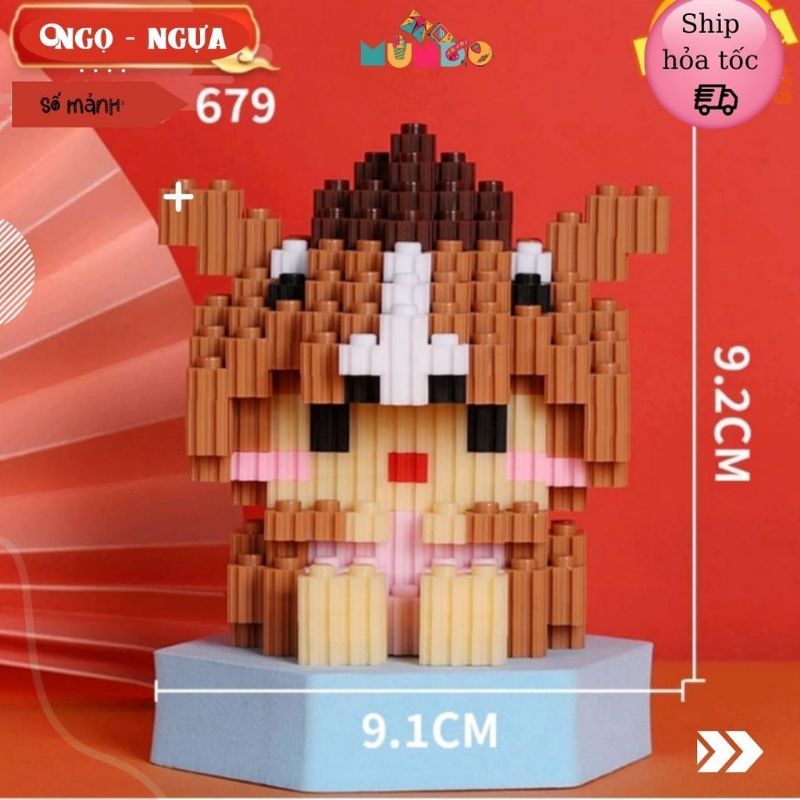 Lego Mô HÌnh Lắp Ráp 3D Mini 12 Con Giáp_BUtmaydep
