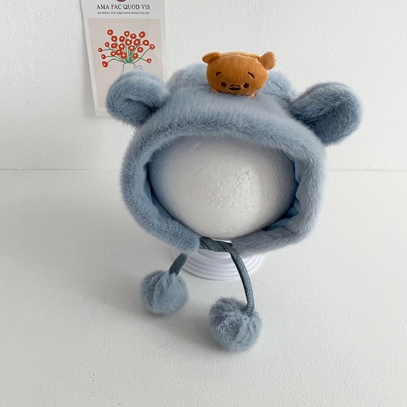 Mũ lông - mũ len mùa đông hình gấu Pooh xinh xắn cho bé Yến Shop Kidsss