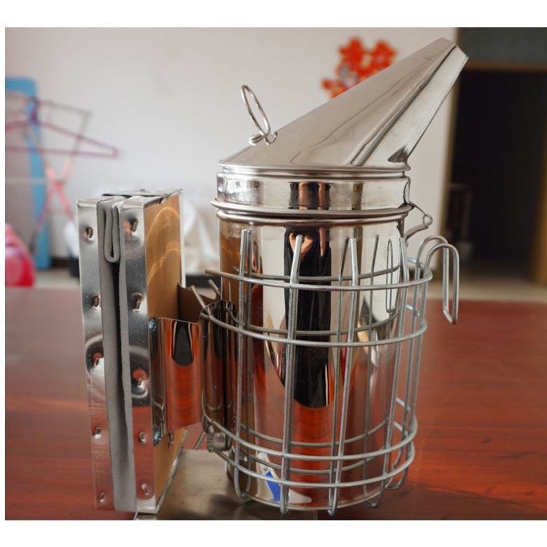 Bình khói chống ong đốt inox da xù | mật ong manbu