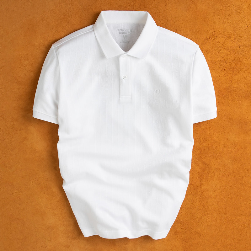 Áo polo nam TORANO trơn in logo ngực chất thoáng khí thoải mái vải cotton trơn BASIC ESTP041