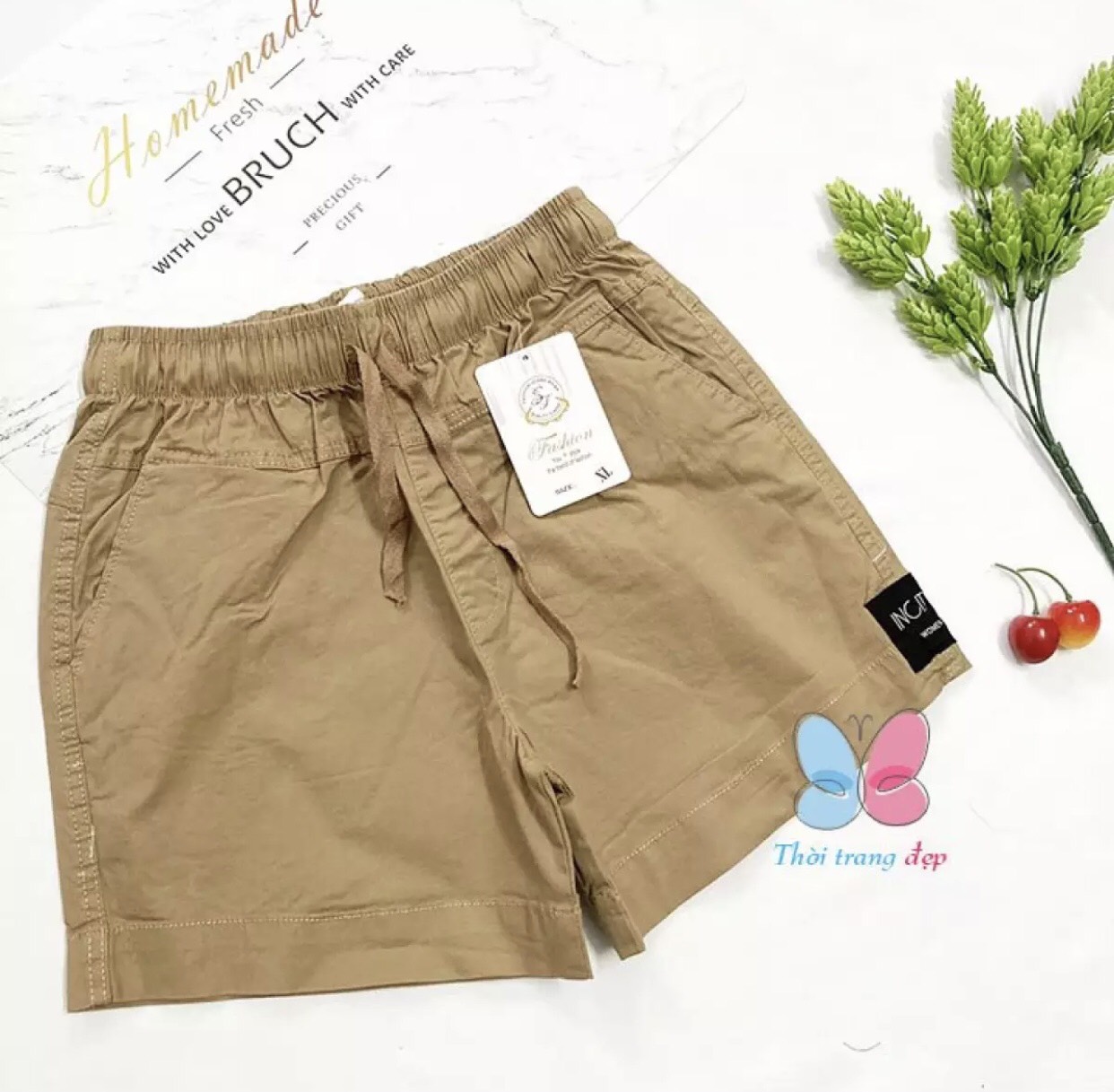 QUẦN ĐÙI NỮ, QUẦN ĐÙI KAKI NỮ LƯNG THUN( 35-65KG)