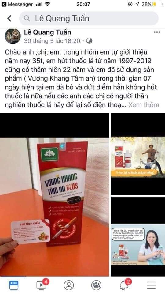 Cai Thuô'c lá Tâm An [Hàng chính hãng 2021]