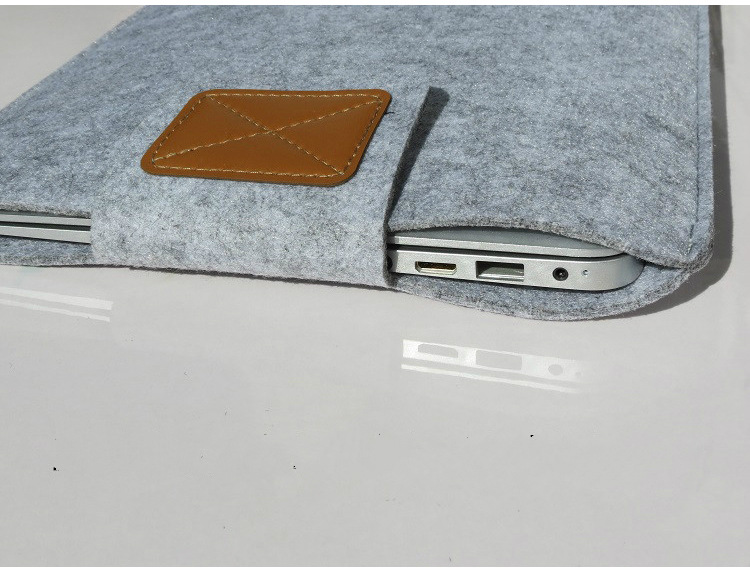 Túi chống sốc chất liệu dạ dành cho laptop 13 inch (Xám)