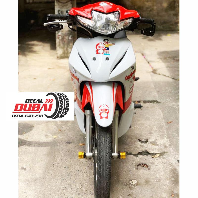 Tem Xe Wave S110 Doremon Đỏ Trắng