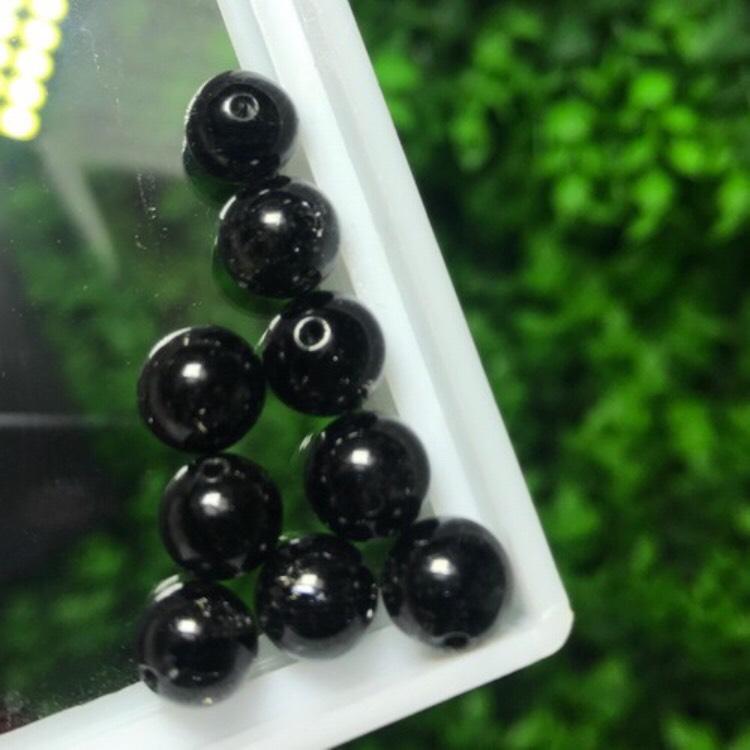 1 Hạt đá lẻ thạch anh tóc đen size 7 li