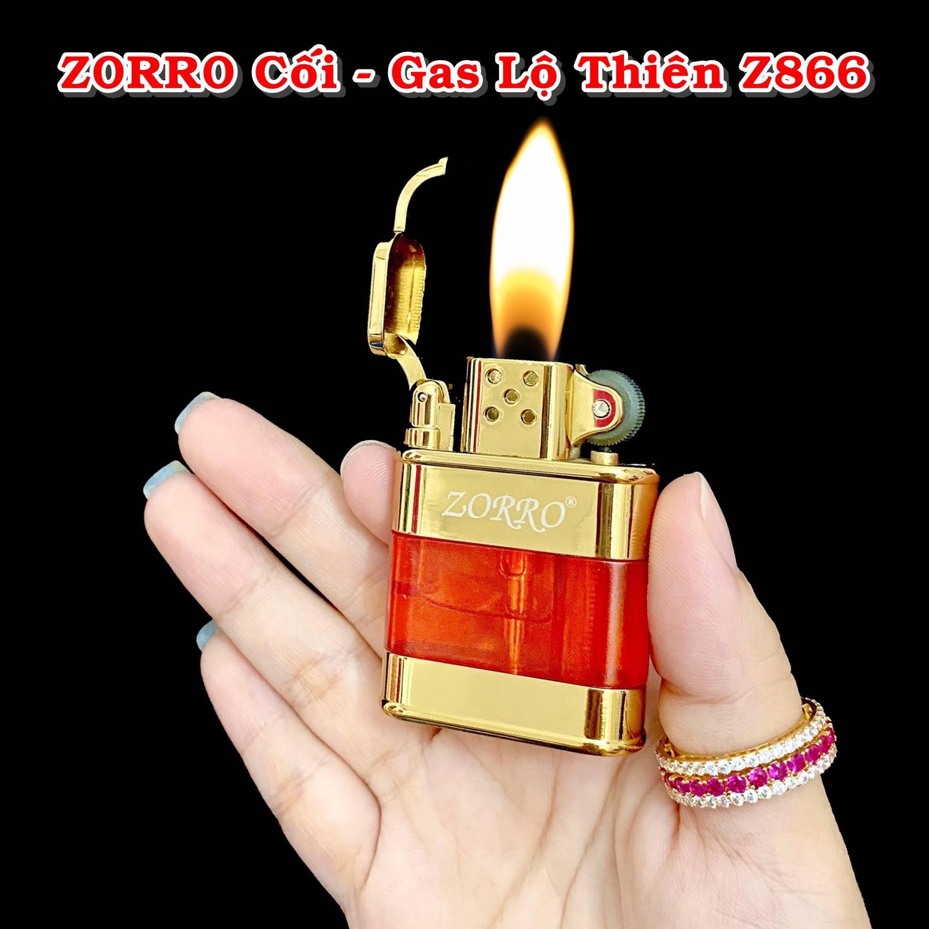 BẬT LỬA ZORRO CỐI GAS LỘ THIÊN Z866 - (XÀI GAS)