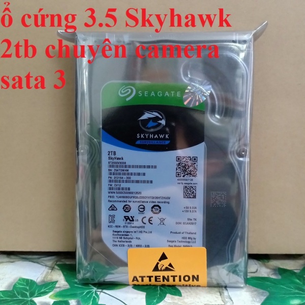 Bảng giá Ổ cứng HDD 3.5 Seagate Skyhawk 2TB Sata 3 7200 dòng Phong Vũ