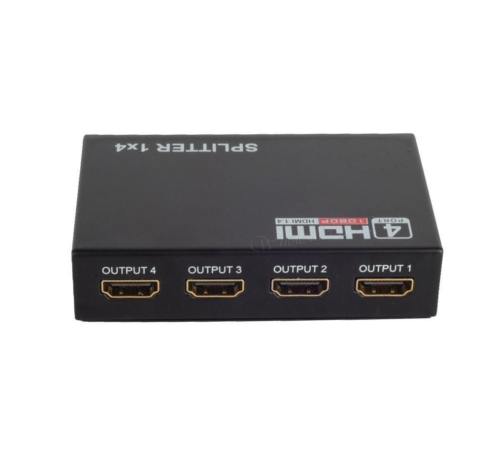 Bộ chia HDMI 1 ra 2, chia 1 ra 4 định dạng 1080 dpi Bộ chia HDMI1 ra 2 cao cấp full box  (đen) bảo hành 12 tháng 1 đổi 1