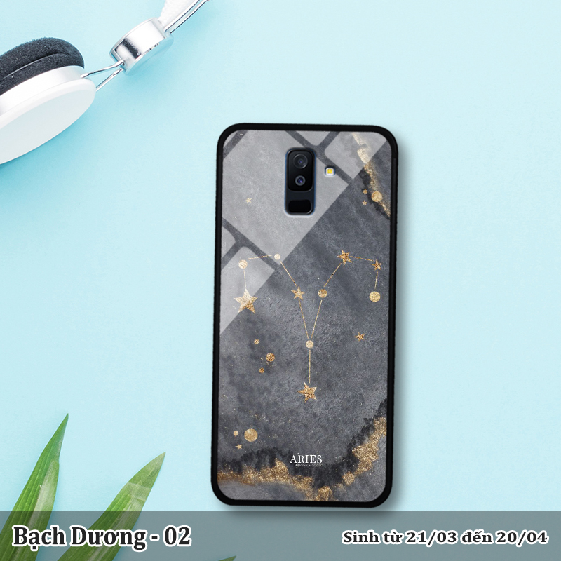 Ốp kính SAMSUNG A6 Plus 2018 in cung hoàng đạo