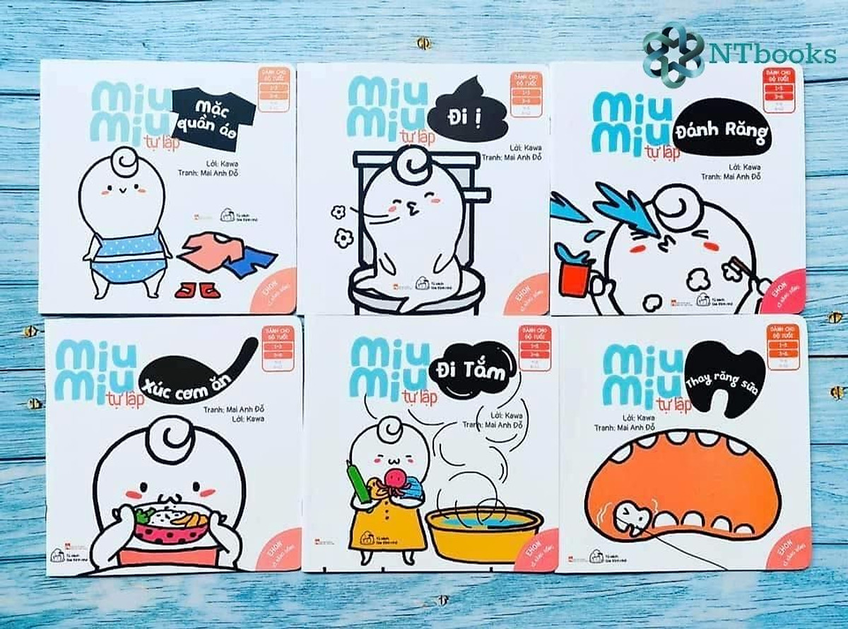 Ehon kĩ năng sống - miu miu tự lập - combo bộ sách 6 quyển - ntbooks