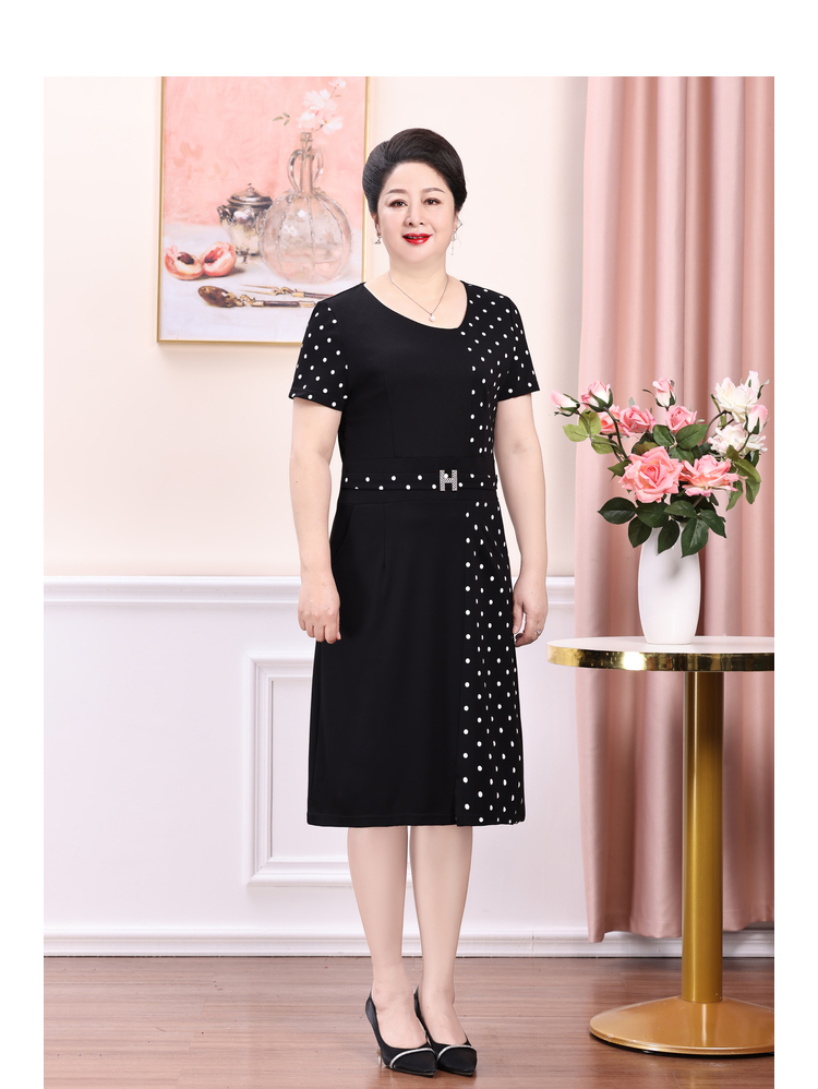 Đầm trung niên suông sang trọng bigsize u50 u60 - BS8922