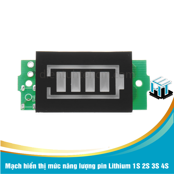 Mạch hiển thị mức năng lượng pin lithium 1s 2s 3s 4s