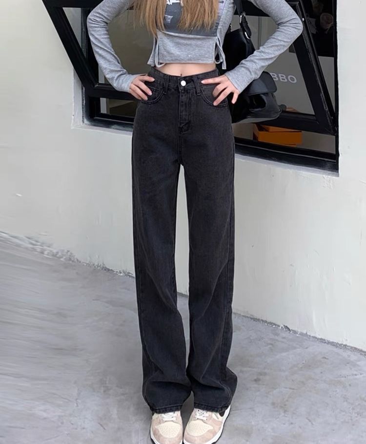 [HCM][độc quyền] QUẦN ỐNG SUÔNG XANH NHẠT HOT TREND HÀN QUỐC VẢI DENIM TRƠN DÀI CHẠM MẮT CÁ