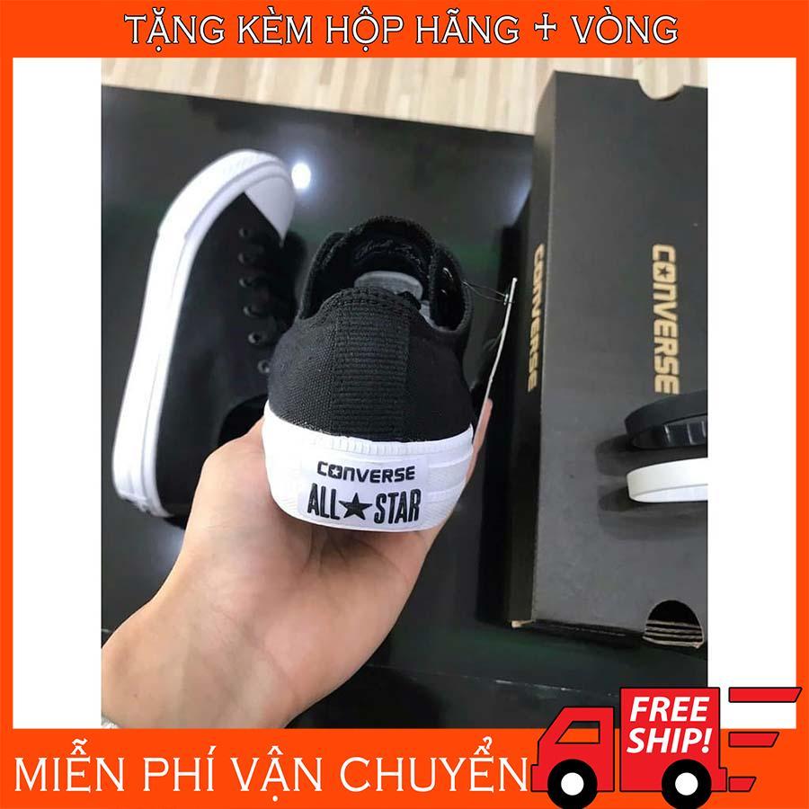 [CÓ KÈM HỘP] Giày Converse Chuck Taylor 2 Đen Trắng Thấp Cổ (Thời Trang)