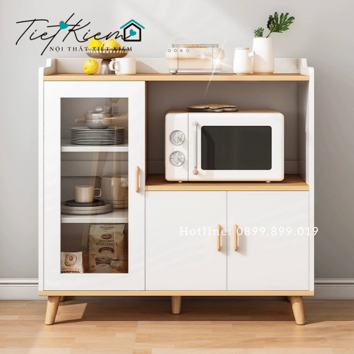 Tủ bếp đẹp để lò vi sóng TVS99099