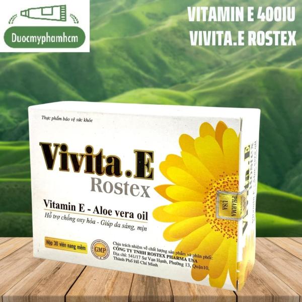Vitamin E 4000 Vivita.E Rostex Bổ Sung Thêm Cao Lô Hội Và Omega 3- Hộp 100 viên