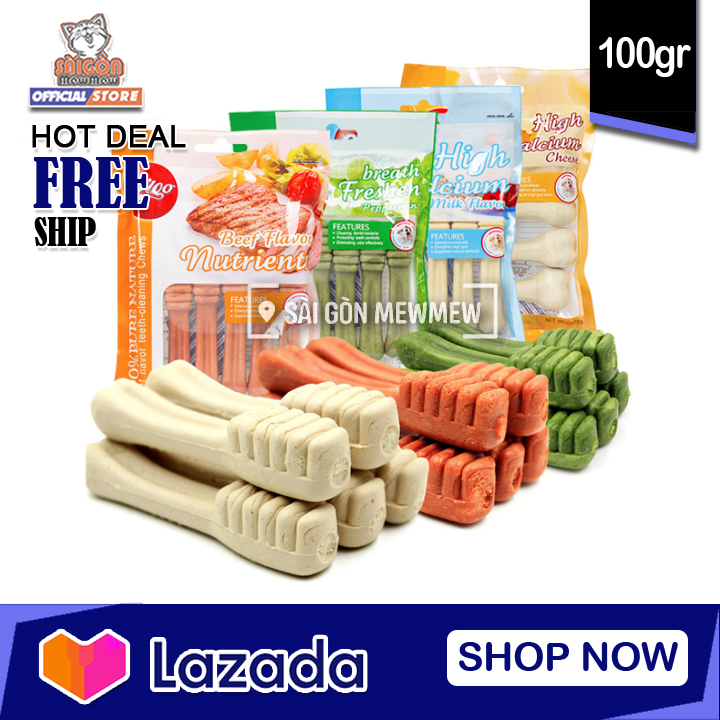 Xương Gặm ORGO Cho Cún 100g – Snack Gặm Giúp Sạch Răng, Giảm Hôi Miệng