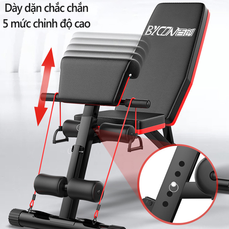 ghế tập gym tập tạ 4 trong 1 có thể gấp gọn đa chức năng dùng tại nhà ghế băng tập thể thao dụng cụ thể hình đa năng TopOne2020