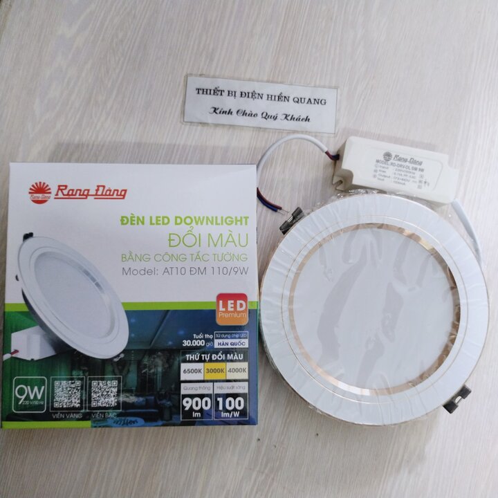 Đèn âm trần đổi màu Rạng Đông 7w (3 màu hàng chính hãng)