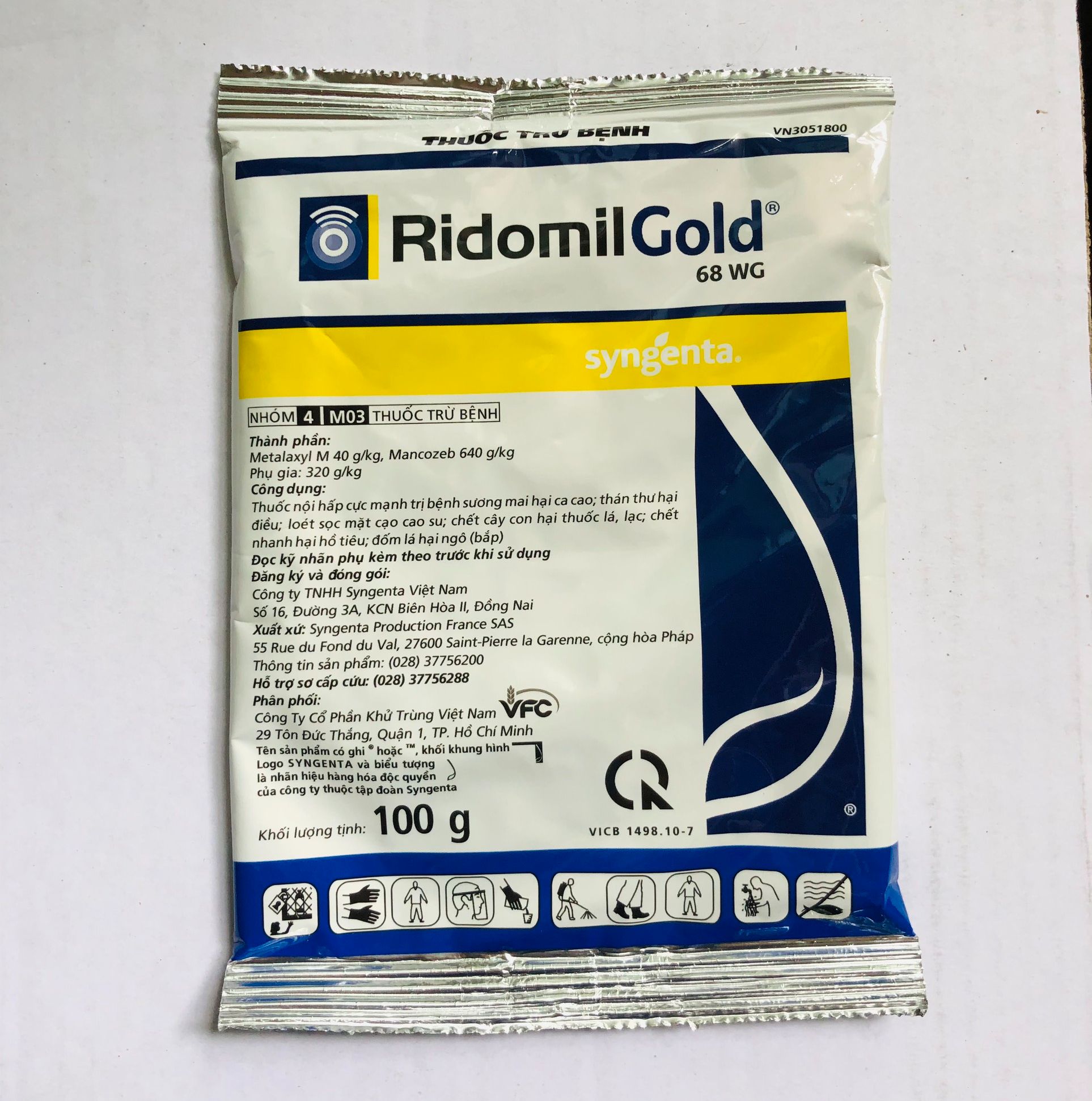 [HCM]Ridomil Gold 68WG 100Gr - Trừ Nấm Bệnh Cây Trồng