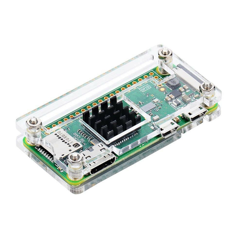 Acrylic Case 4 in 1 Kit for Raspberry Pi Zero W and Pi Zero with Heat Sink