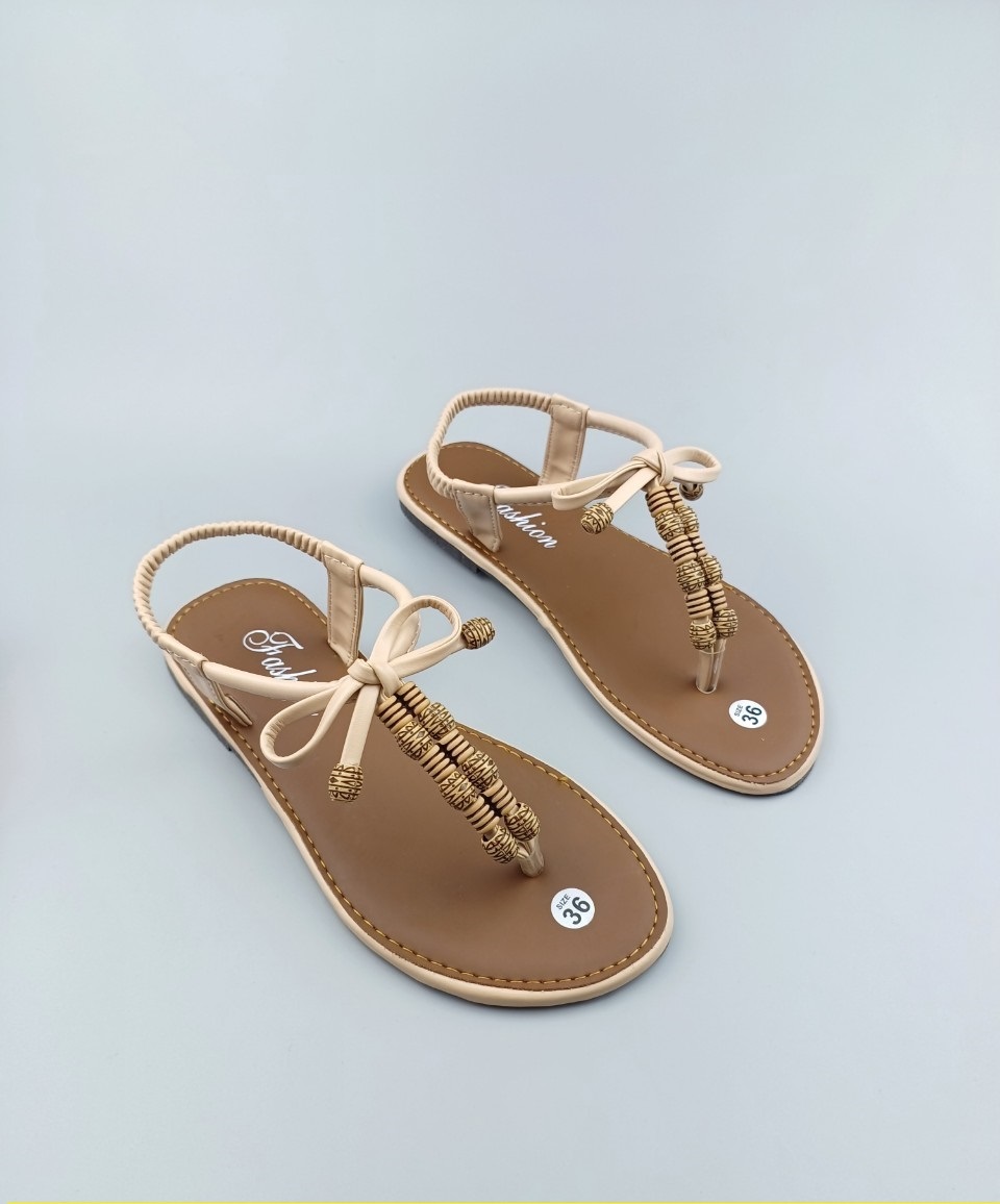 Giày sandal kẹp thổ cẩm nơ