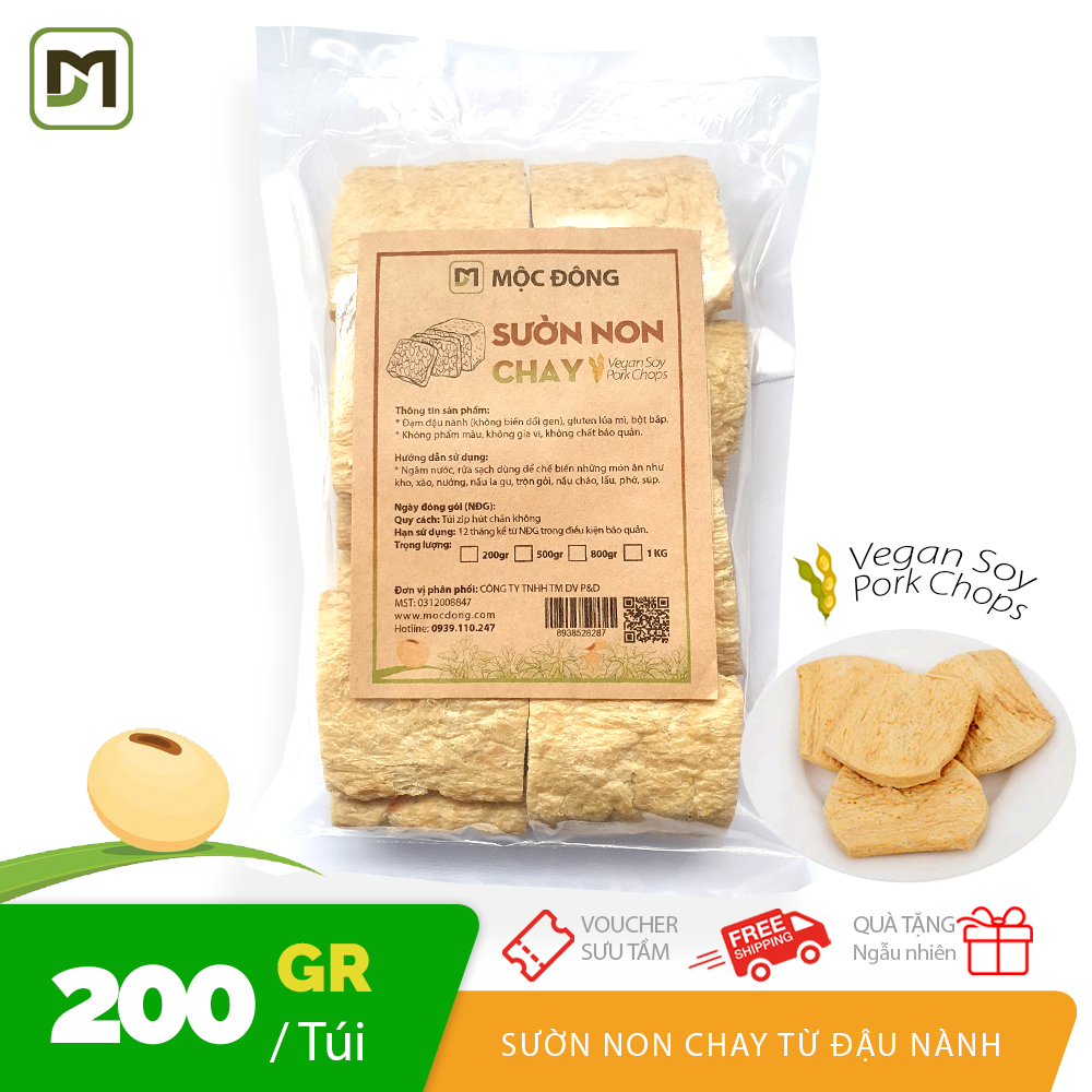 Thực phẩm chay - Túi 200gr Sườn Non chay đậu nành cao cấp
