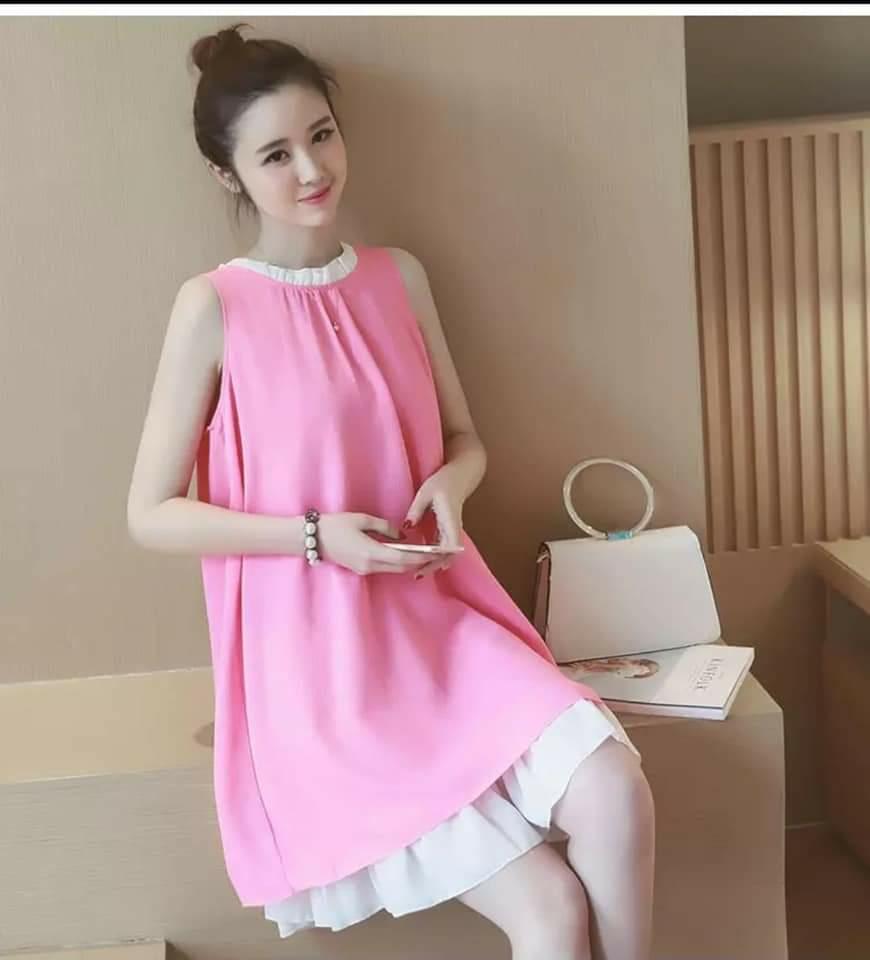 [HCM]đầm suông đầm oversize cổ bèo