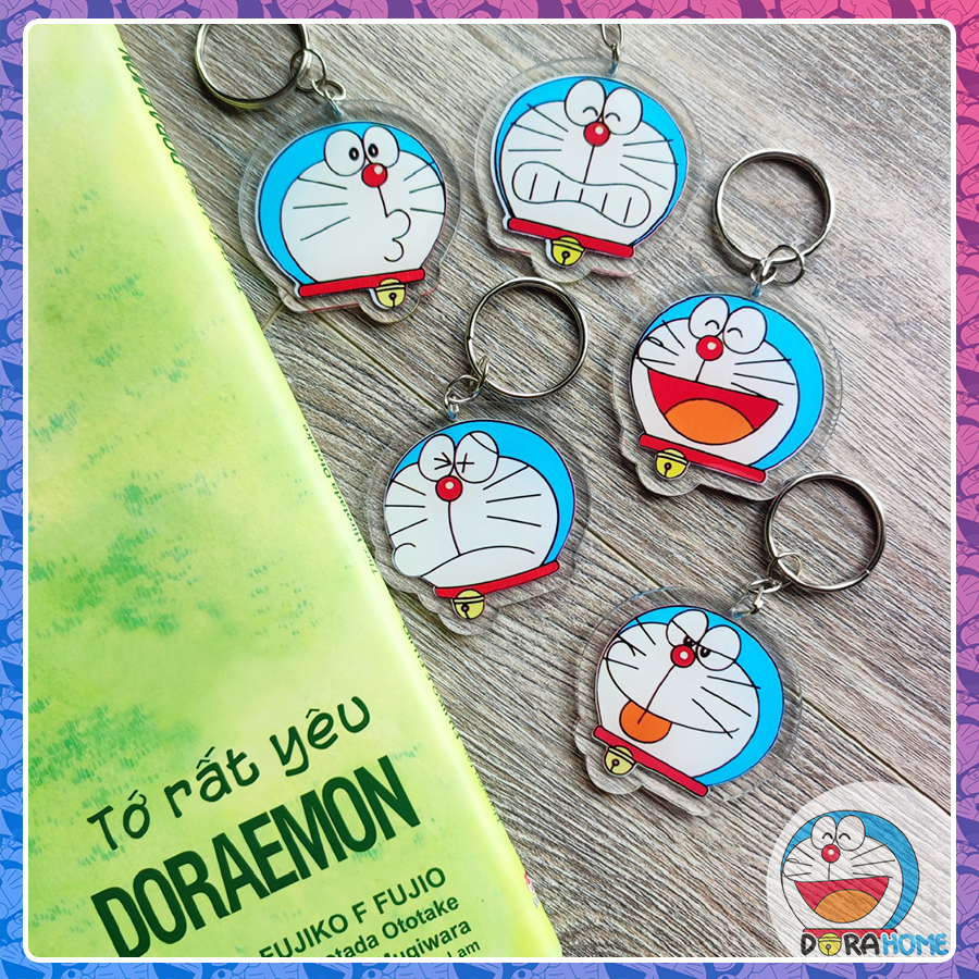 Móc Khóa 2 Mặt Doraemon Doremon Cute Dễ Thương 5x5cm QT0014