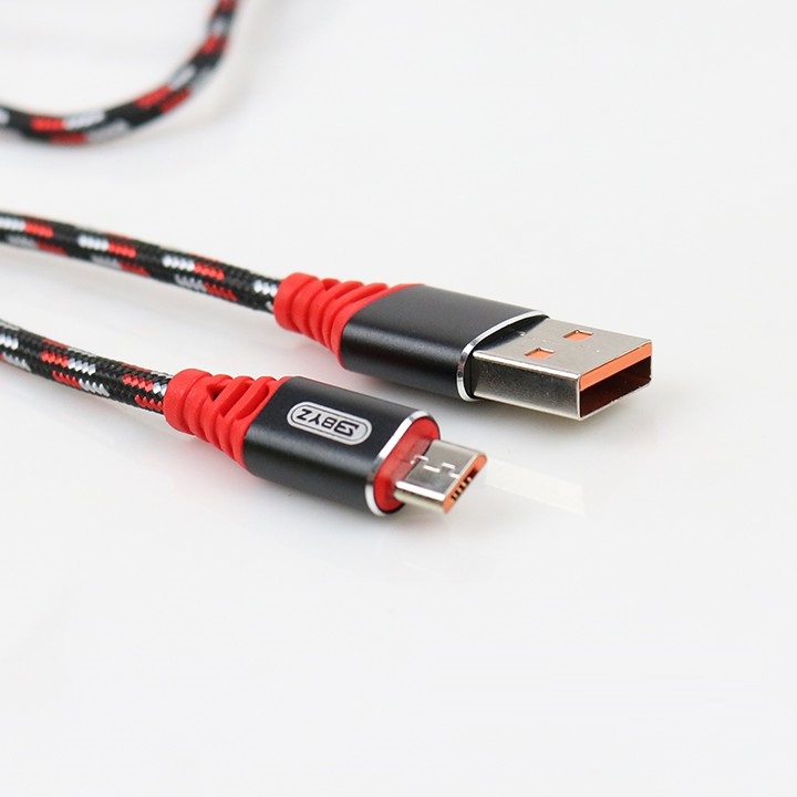 Cáp sạc 2.4a byz bl-690m chân micro vải dù siêu bền dài 1m cho android