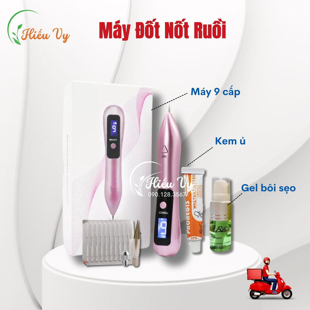 [Combo 3 món] Máy Đốt Nốt Ruồi + Kem Ủ Tê Bọ Cạp + Gel Liền Sẹo, Máy Đốt Mụn Thịt Tàn Nhang 9 Cấp Độ Có Đèn Chiếu Sáng, Bút Đốt Nốt Ruồi, Xóa Tàn Nhang