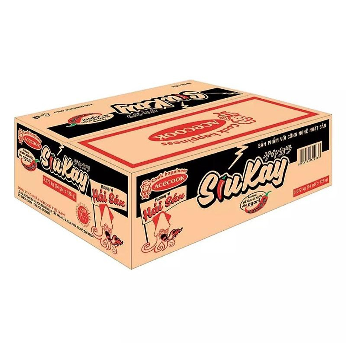 Thùng 24 gói mì hải sản SiuKay 128g