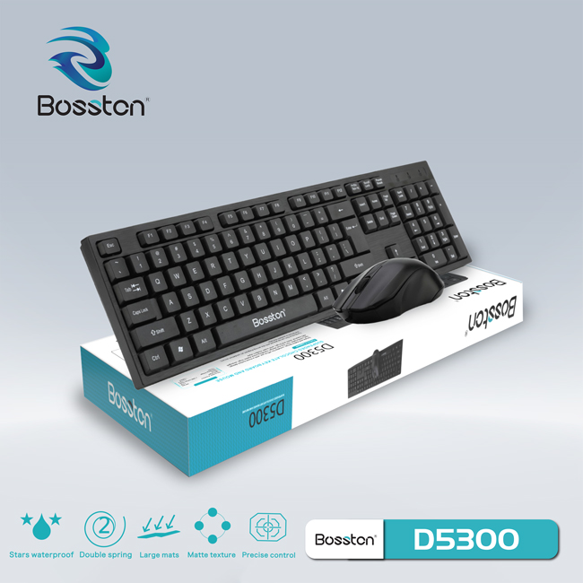 COMBO PHÍM CHUỘT DÂY BOSSTON D5300
