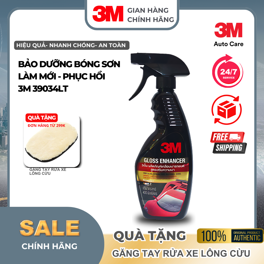 Chai xịt tăng độ bóng sơn 3M 39034 LT 400ml