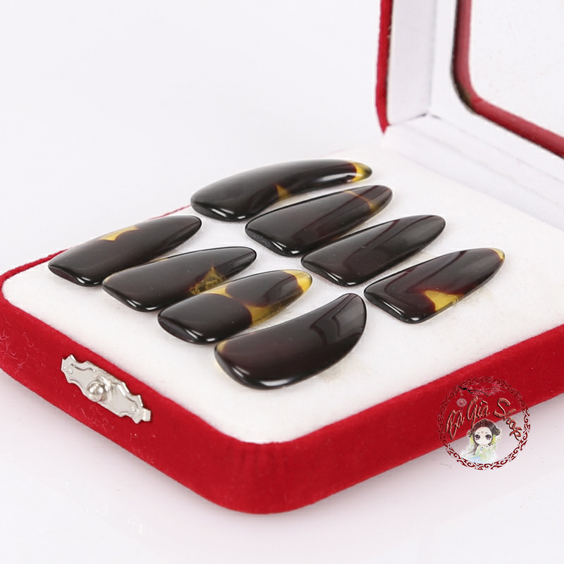 Full bộ móng đàn cổ cầm guzheng móng dày có rãnh