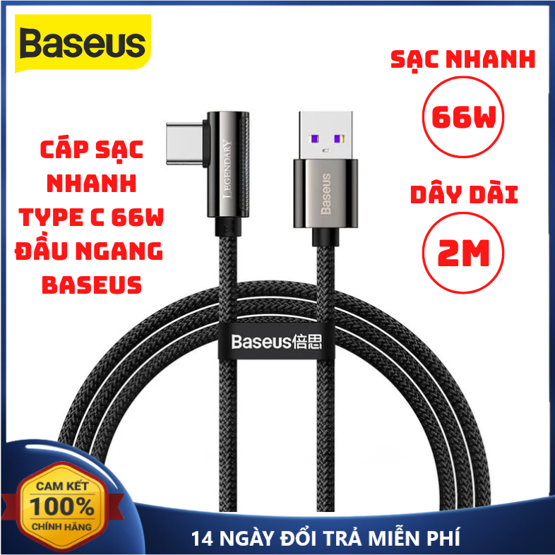 Cáp Sạc Nhanh Type C 66W Baseus USB to Type C Dây Sạc Nhanh Type C Dài 2M