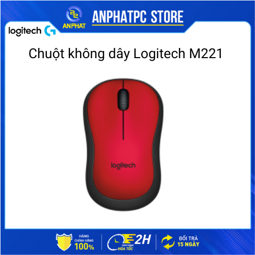 Chuột không dây Logitech M221 (Silent Mouse) - BH 36 tháng