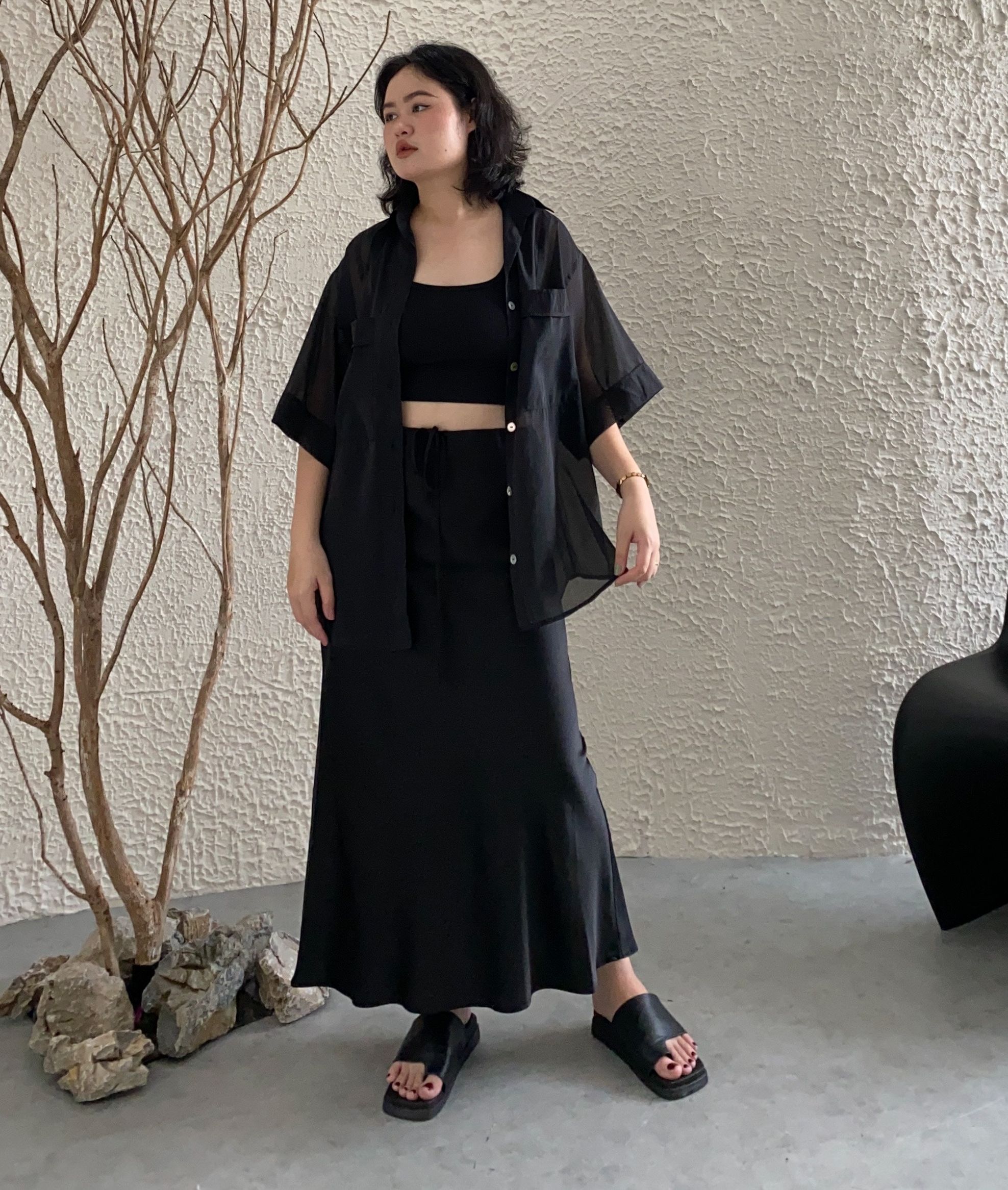 Chân váy midi bigsize chất lụa dáng đuôi cá shop bigsize (Đủ size to 55 - 90kg) - /NOTE.BIGSIZE/