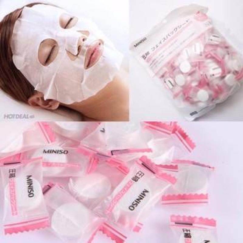 Combo 10 viên mặt nạ giấy nén Miniso Nhật Bản