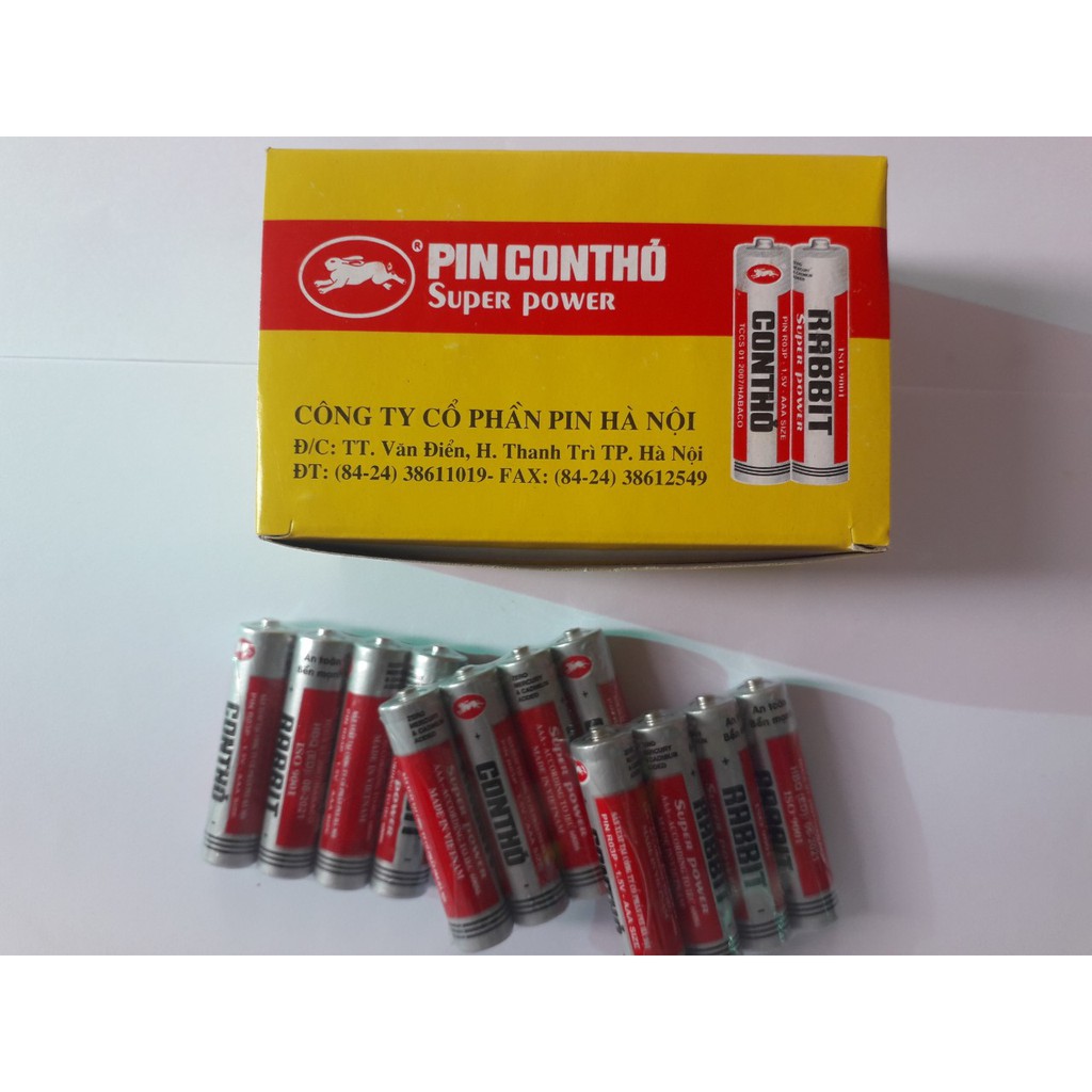 Vỉ 4 Viên Pin Tiểu 2A - Pin Đũa 3A Con Thỏ