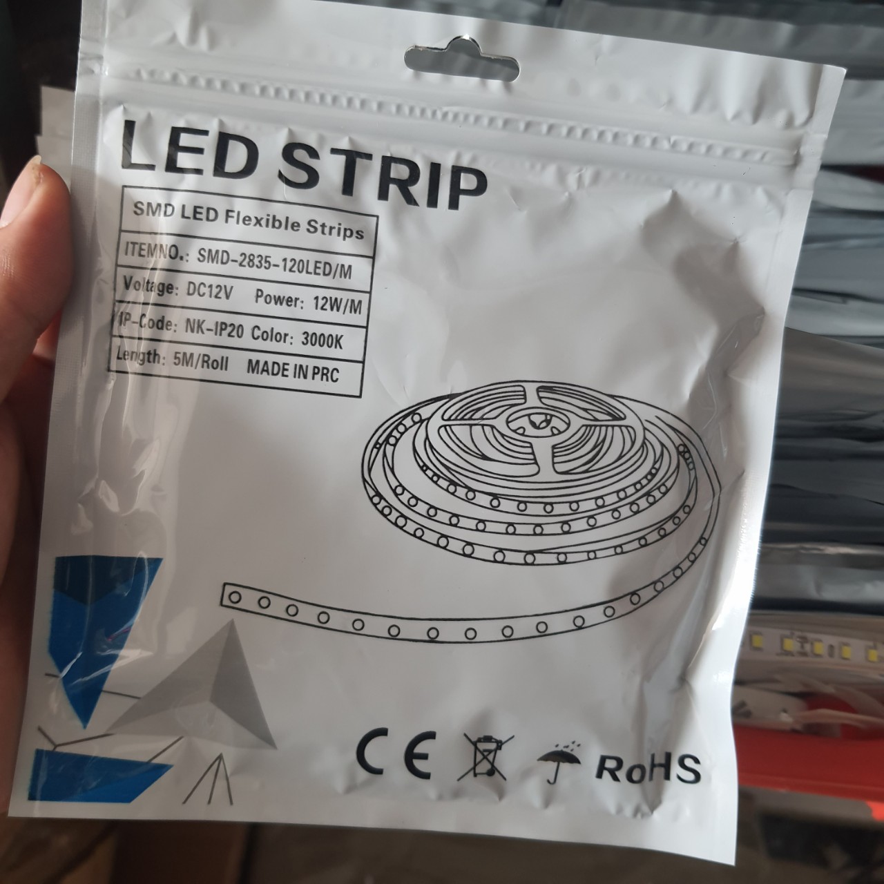 CUỘN LED DÂY DÁN 12V - 2835 - 120LED /MÉT