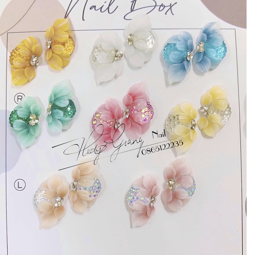 Hoa bột- hoa bột nail- hoa nail đính tay