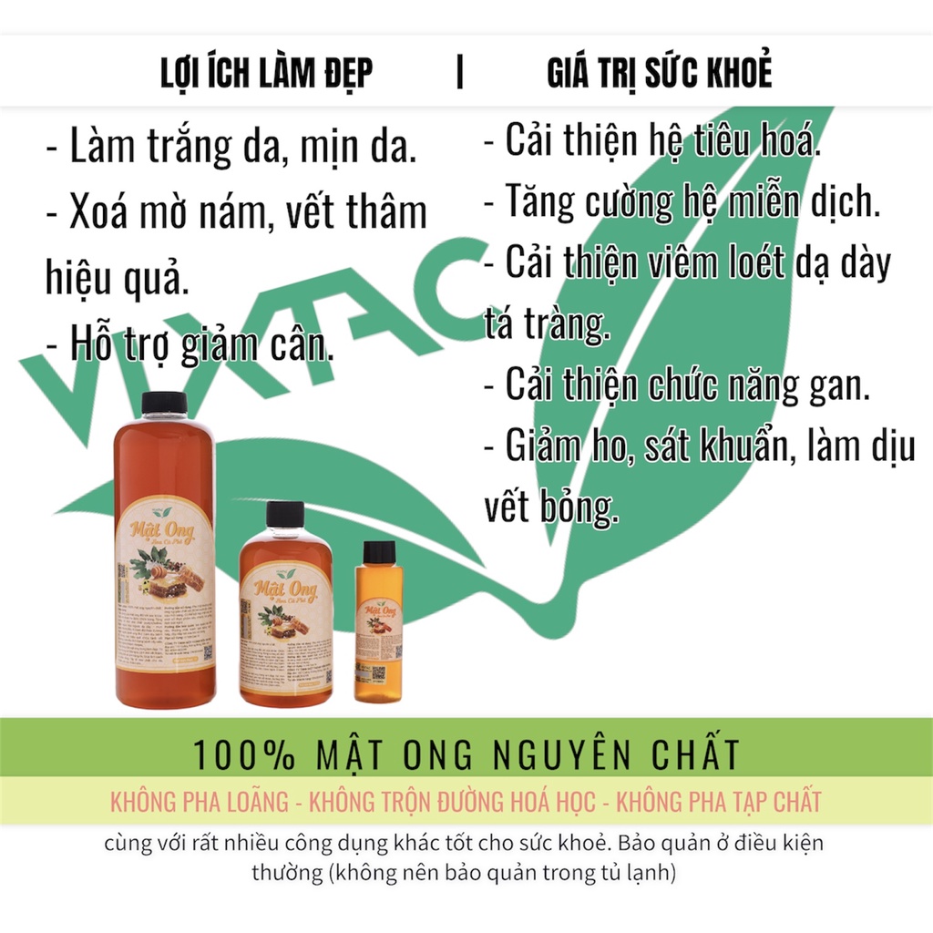 Mật ong nguyên chất hoa cà phê VIXTAC ORGANIC 100ml