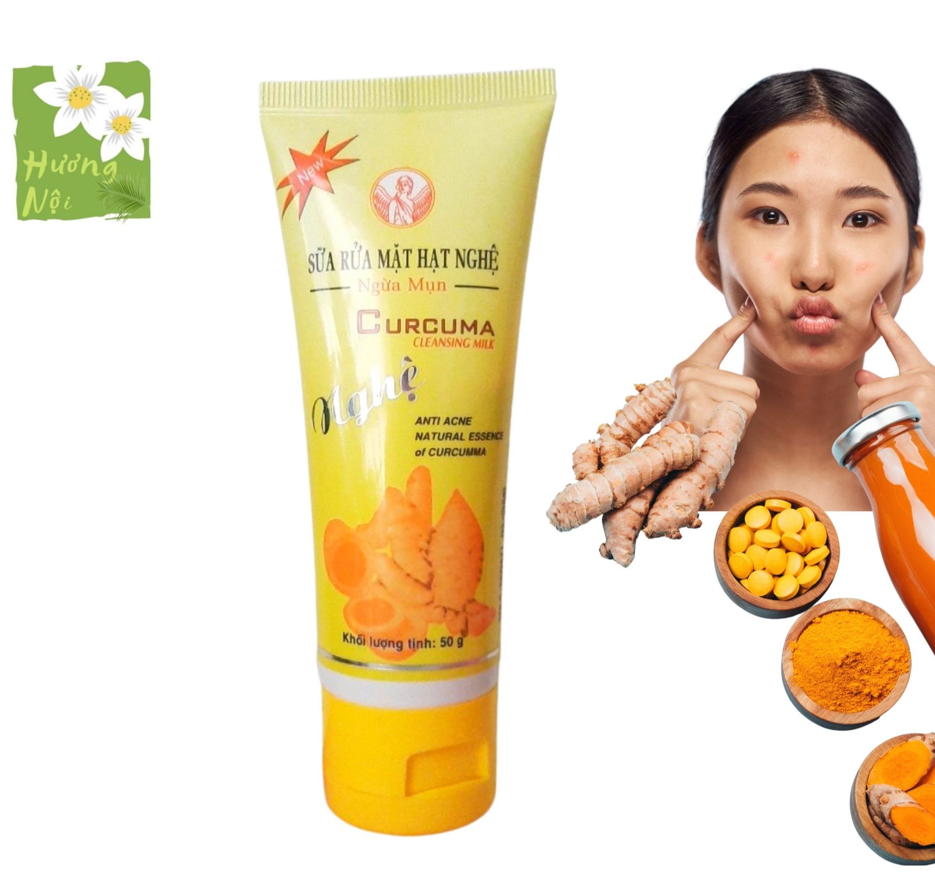 [HCM]Sữa rửa mặt hạt nghệ ngừa mụn Thorakao
