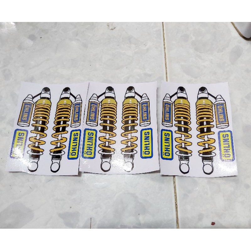 Tem Decal Hình Phuộc Ohlins Dán Xe Giá Rẻ